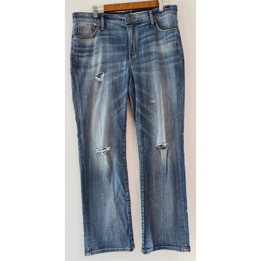 Anthropologie Pilcro Folio Jeans Distressed‎ Whiskered Midwash Denim Size 30 Y2K